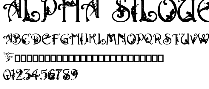 Alpha-Silouette   font